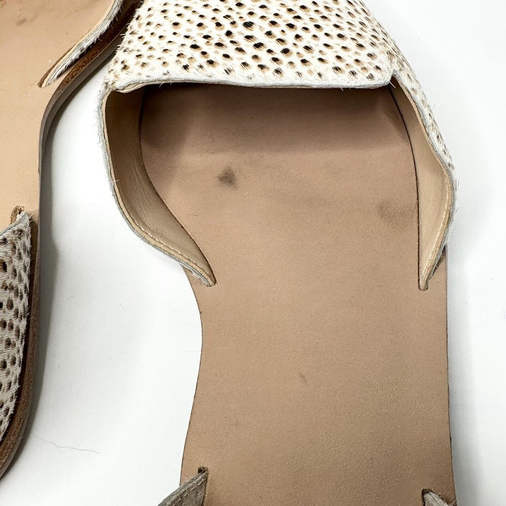 Loeffler Randall Pony Hair Animal Print D'Orsay Flats Size 7.5 - Picture 7 of 12